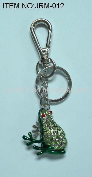 Metal key chain with colorful painting