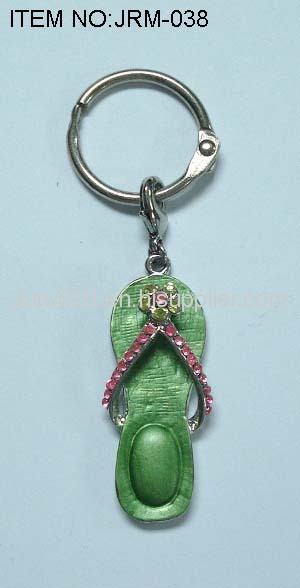 Metal key chain with colorful painting