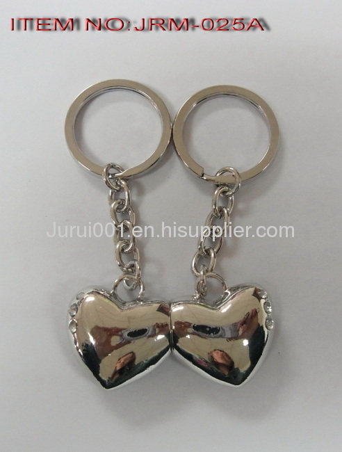 Metal key chain with colorful painting