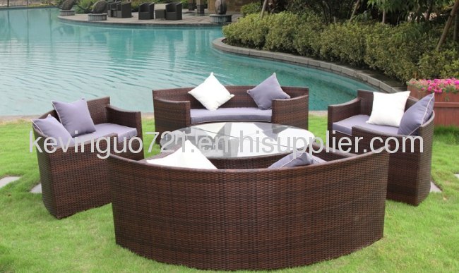 Outdoor Rattan Wicker Garden Lawn Deck Furniture Sofa Set