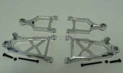 Silver CNC aluminum front suspension arm kit