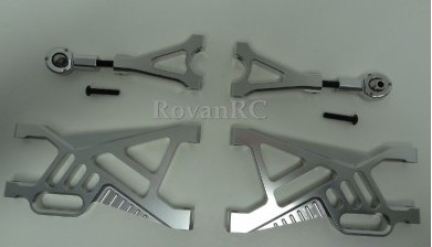 Silver CNC aluminum rear suspension arm kit