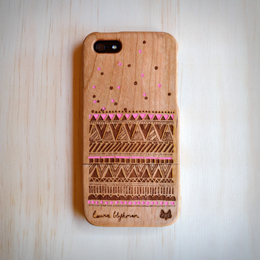 Engraved Wooden Cell Phone Case for Apple iphone