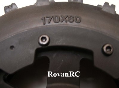 Rovan buggy off road tires on 6 spoke rims
