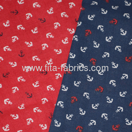 Marine printed cotton poplin with Much more reasonable price