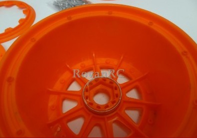 orange nylon 10 spoke buggy rims