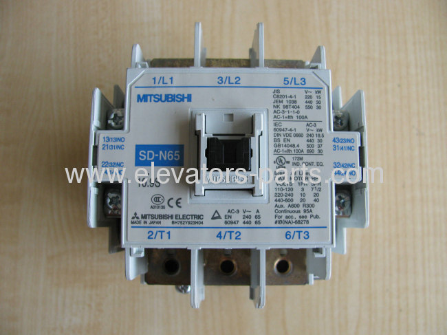 Mitsubishi Elevator Spare Parts contactor SD N65