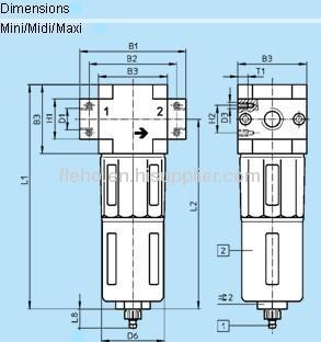 HF Sintered Air filter with centrifugal separtion