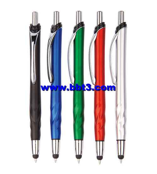Promotional ballpen with UV barrel and stylus tip