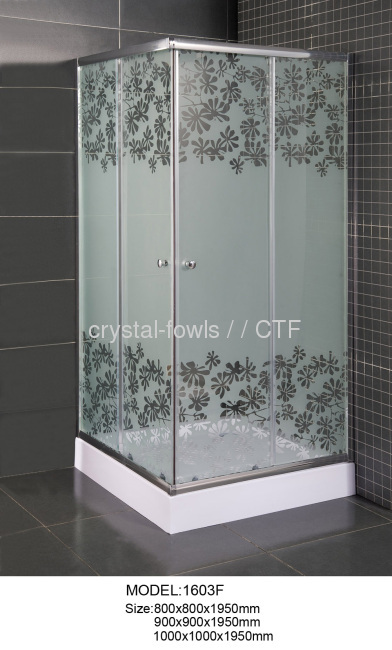 square sliding shower enclosure