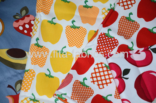 Fruits.And.Vegetables printedsingle yarn drill fabric