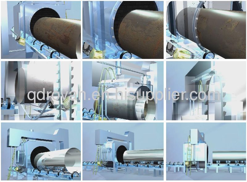 QGW series steel pipe Shot Blasting Cleaning Machine