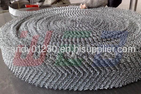 knitted wire mesh for airbag inflator filter