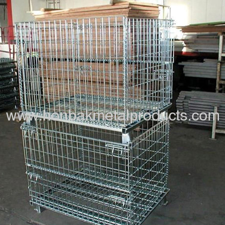 galvanized storage wire mesh container