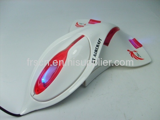 Mini airplane wired optical led mouse