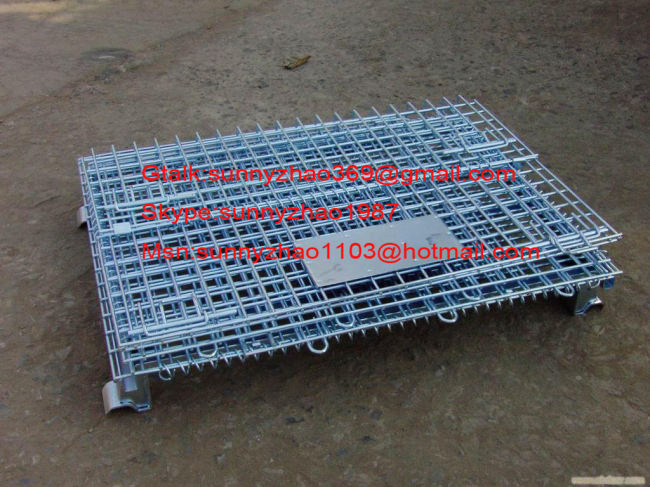 (Wire Dia4.7-6.4mm)Wire Mesh Container/Tote box /Foldable Wire Mesh Basket