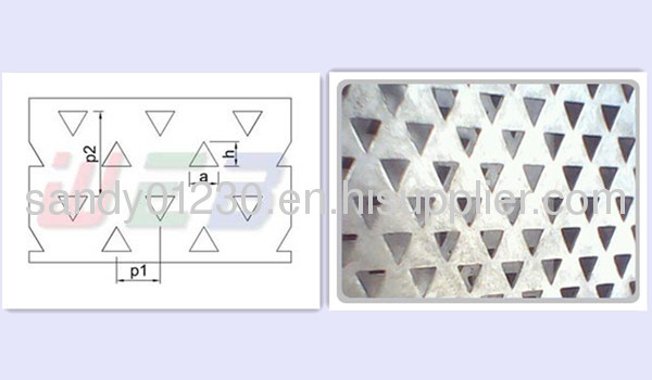 triangle hole ss perforated metal