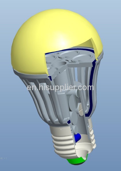 7W MCOB LED Bulb E27 R60,aluminum plastic housing