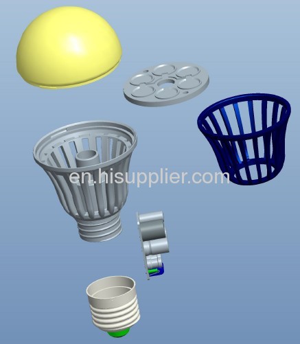 9W MCOB LED Bulb E27 R60,aluminum plastic housing