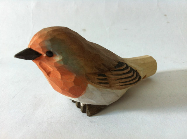 3D Bird shape carved Wood Whistle