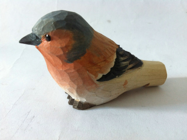 3D Bird shape carved Wood Whistle