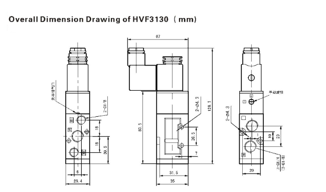 Lead Type Two-position Five-way Solenoid Valve