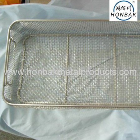 medical stainless steel disinfecting basket