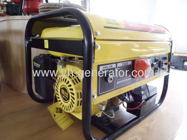 3000W three phase dual voltage key start gasoline generator