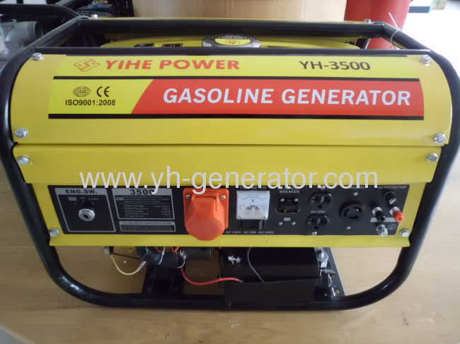 3000W three phase dual voltage key start gasoline generator