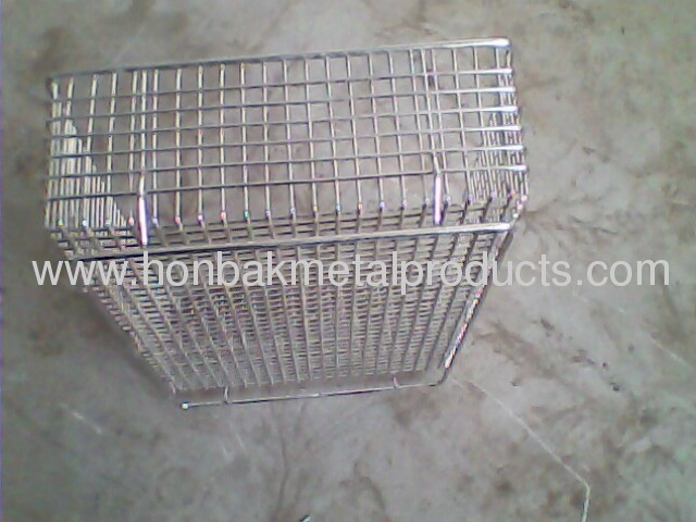 Stainless steel Wire mesh washing basket 