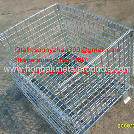 storage welded wire mesh container for warehousing and transportation