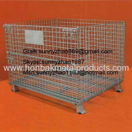 storage welded wire mesh container for warehousing and transportation