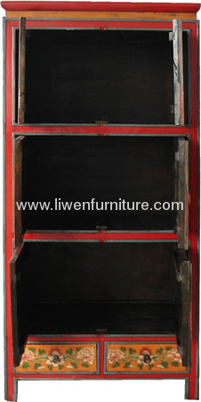 Tibetan Ppainting antique armoire