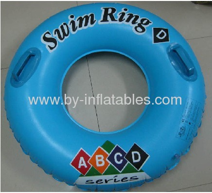 Yellow inflatable swim ring for adult