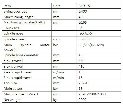 CLD SERIES SLANT BED CNC LATHE MACHINE