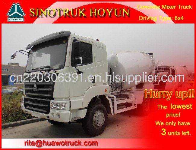 Manufacturer Clearance Sale Hoyun Stock Concrete Mixer Truck