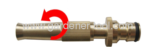 Brass 2-pattern hose nozzle with male connector for joint snap-in quick connector directly