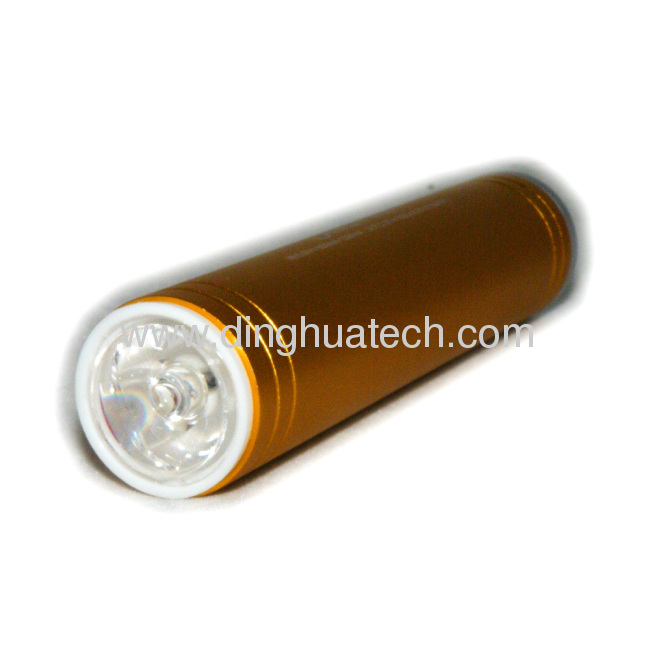 mobile power with aluminum alloy high brightness LED flashlight Aman-024B2