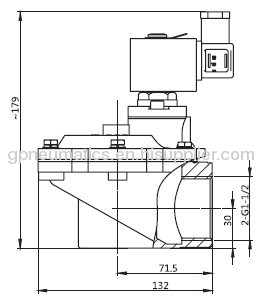 1 1/2Right angle Pulse valve