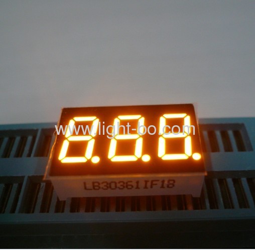 0.36 inches common cathode super red 3 digit led seven segment led displays