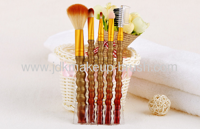 Beauty 5pcs Portable Makeup Brush Set with Pouch, OEM /ODM are avaiable