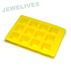 Food Grade 12cups Silicone cube Tray with number shape