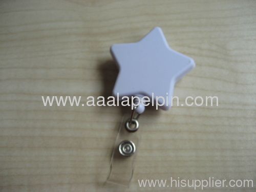 Star shape promotion white color badge holder