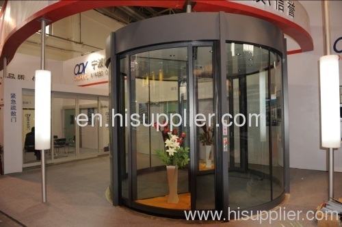 Two-wing automatic revolving door