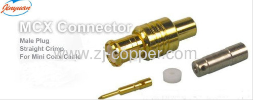 MCX female RF straight crimp