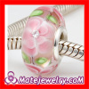 2013 Summer Charms Rhinestone Flower Silver european Murano Glass Beads