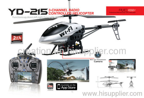 3.5ch wifi and 2.4G control real-time video transmission helicopter with camera for iPad,iPhone,iPod touch