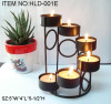 Metal candle holder with plating