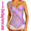 Sexy Purple New Flower Corset