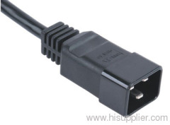 IEC C20 connector with cord